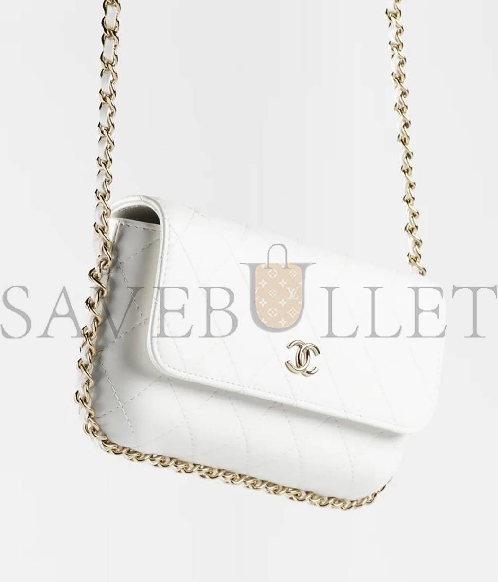 CHANEL FLAP PHONE HOLDER WITH CHAI AP2839 Y04059 10601 (12cm*22cm*5.5cm)